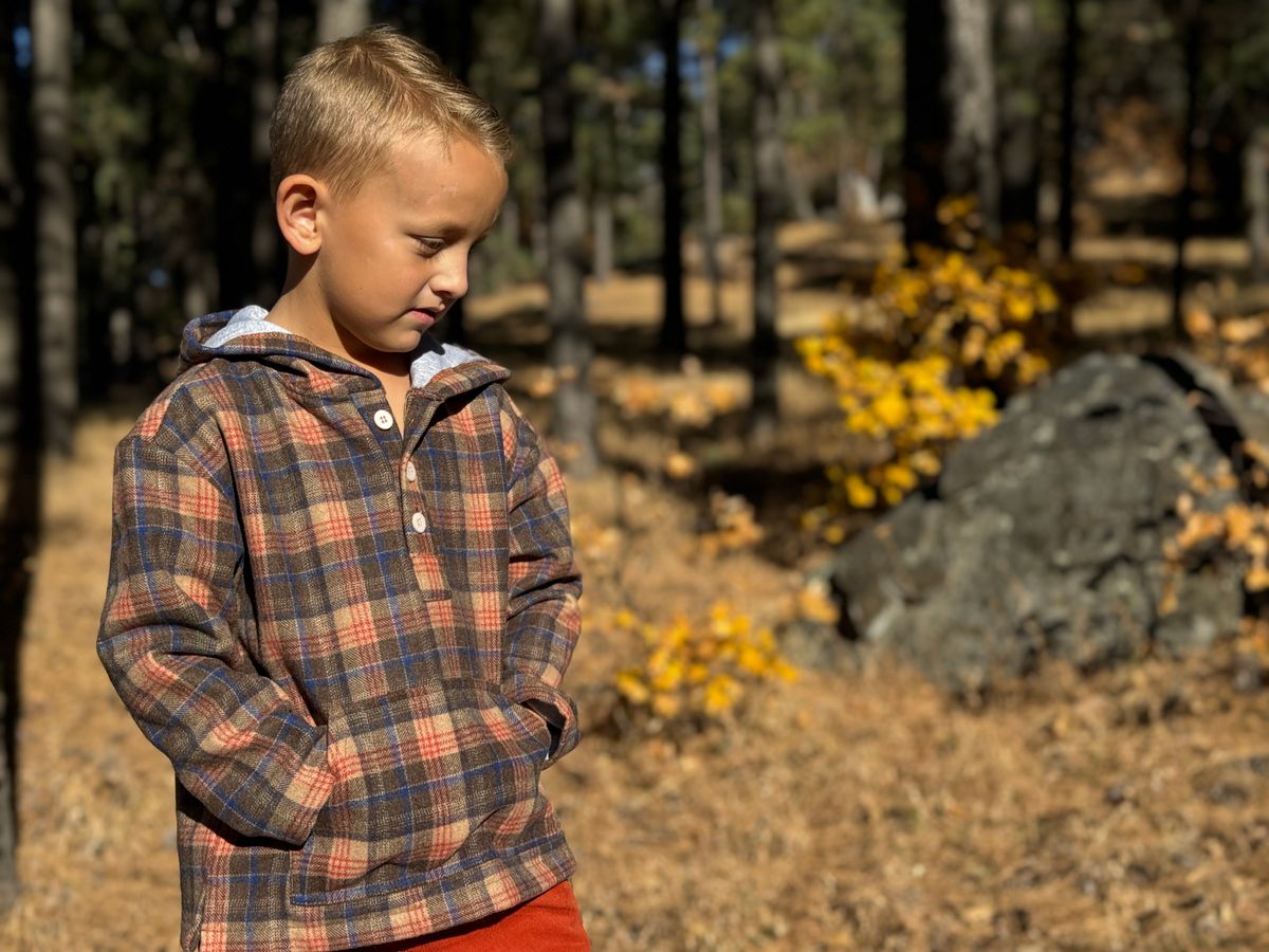 Rancho Jacket | Beige & Brown Plaid | Me & Henry