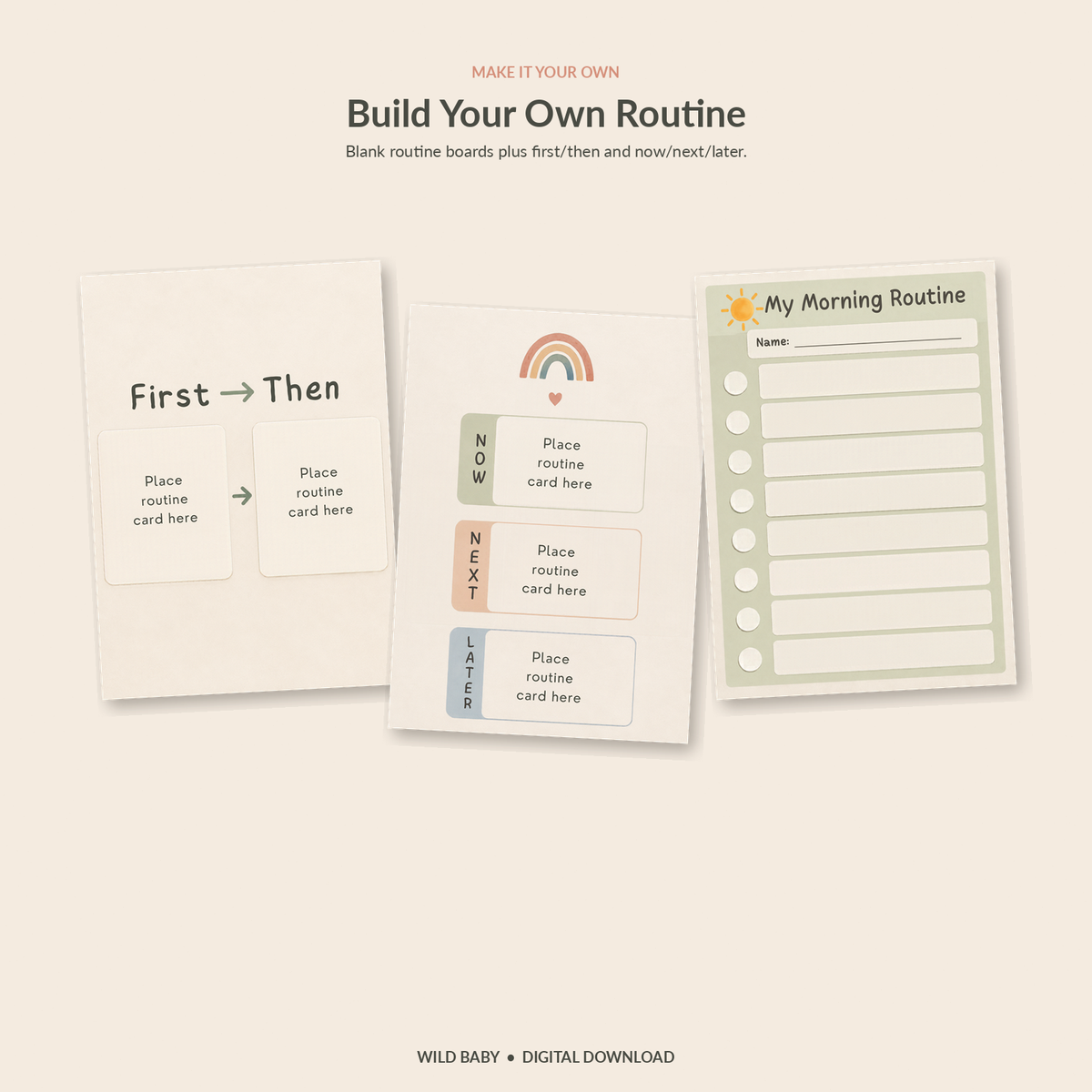 The Little Routines Toolkit | Printable Kids Routine Charts