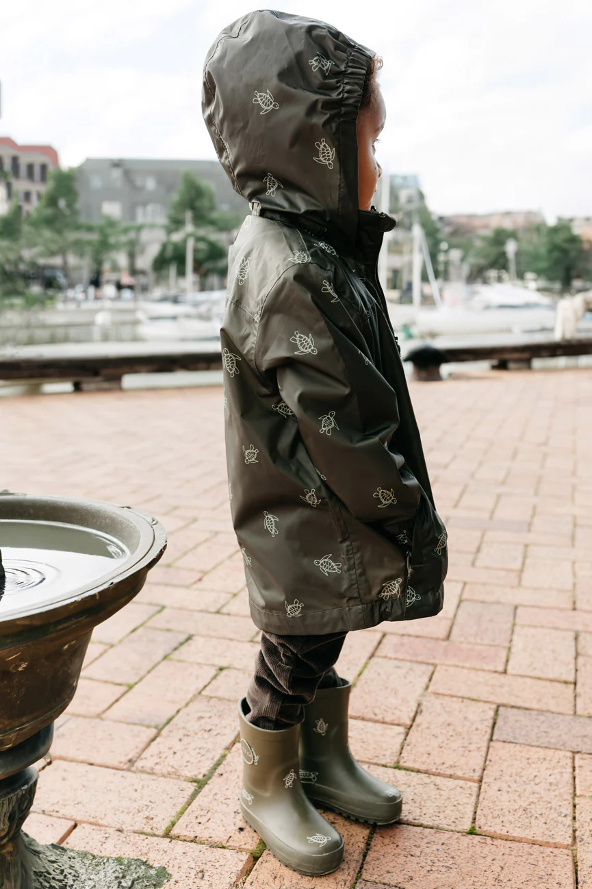 Avery Rain Jacket | Jamie Kay | Turtle Dark Olive