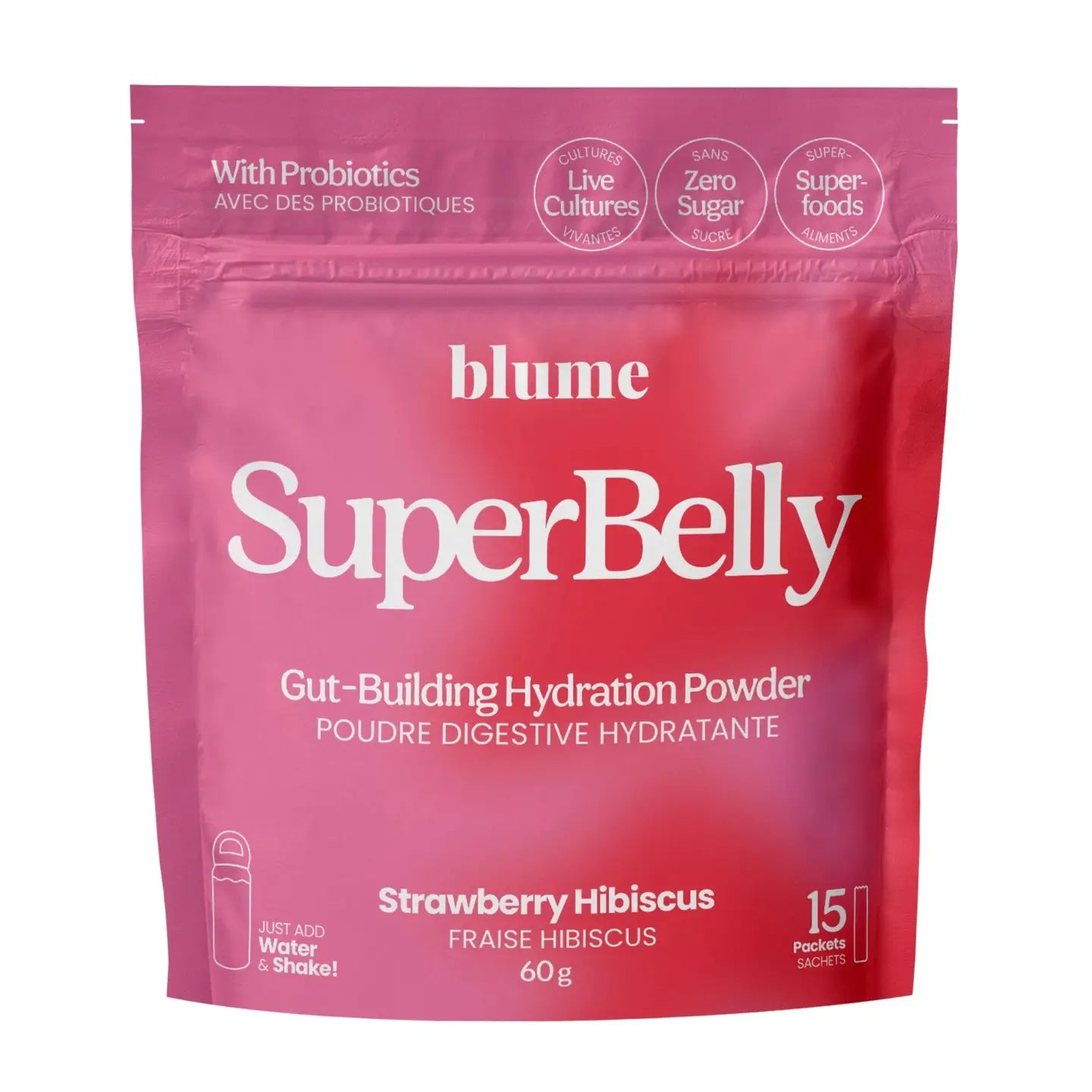 Superbelly Hydration & Gut Mix | Strawberry Hibiscus | Blume