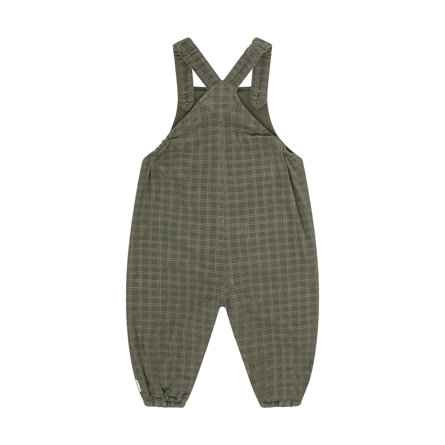 Corduroy Overalls (with Lining) | Green Plaid | Minymo