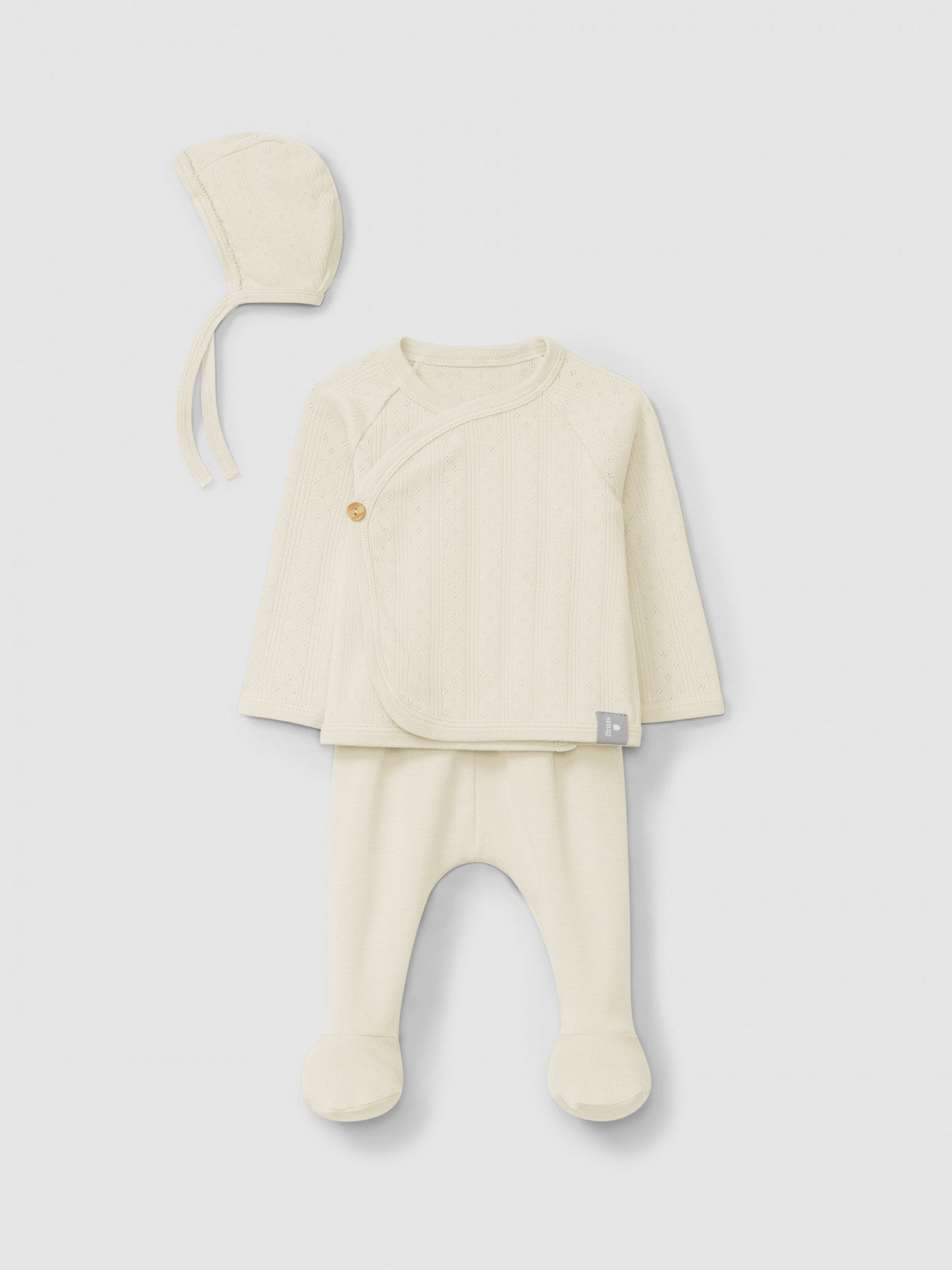 Three-piece ajour pattern set | Natural | Snug