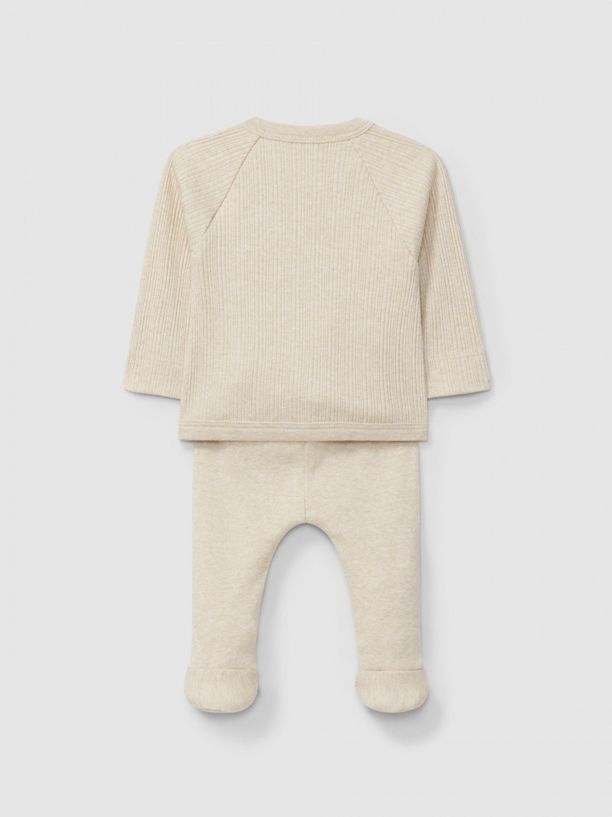 Three-piece set in ribbed jersey | Linen | Snug