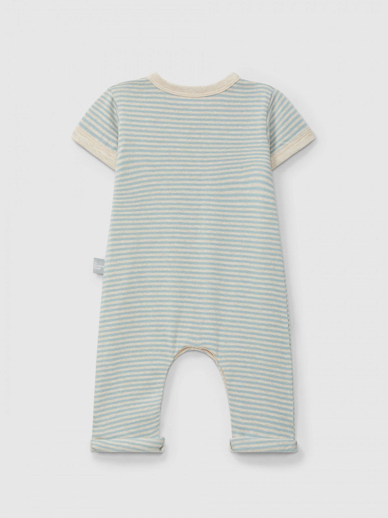 Cotton striped jumpsuit | Mint Blue | Snug