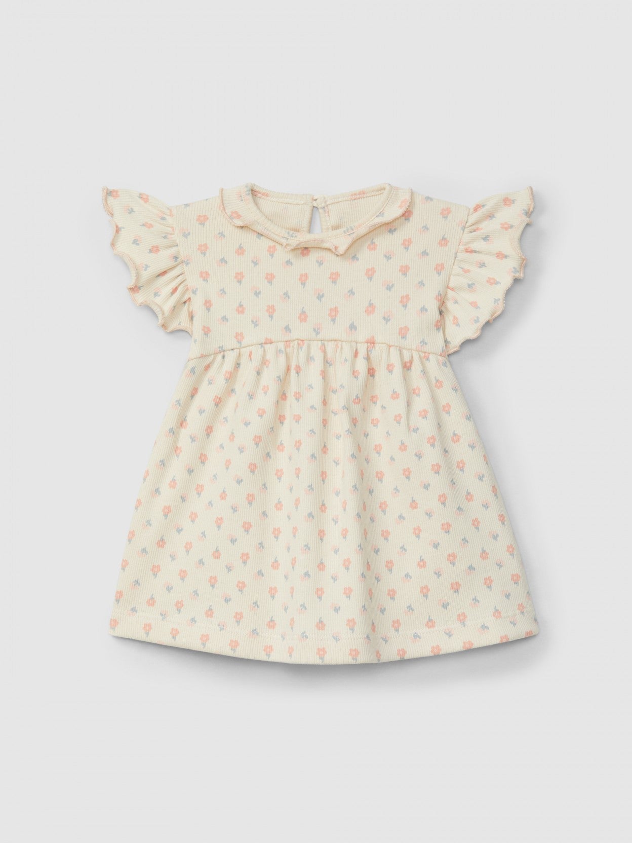 Ribbed jersey dress floral print| Pink | Snug