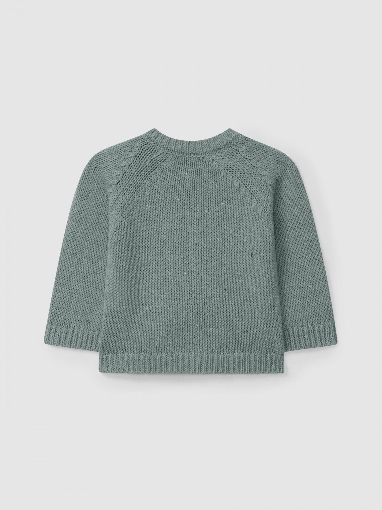Knitted cardigan round neckline | Mint Blue | Snug