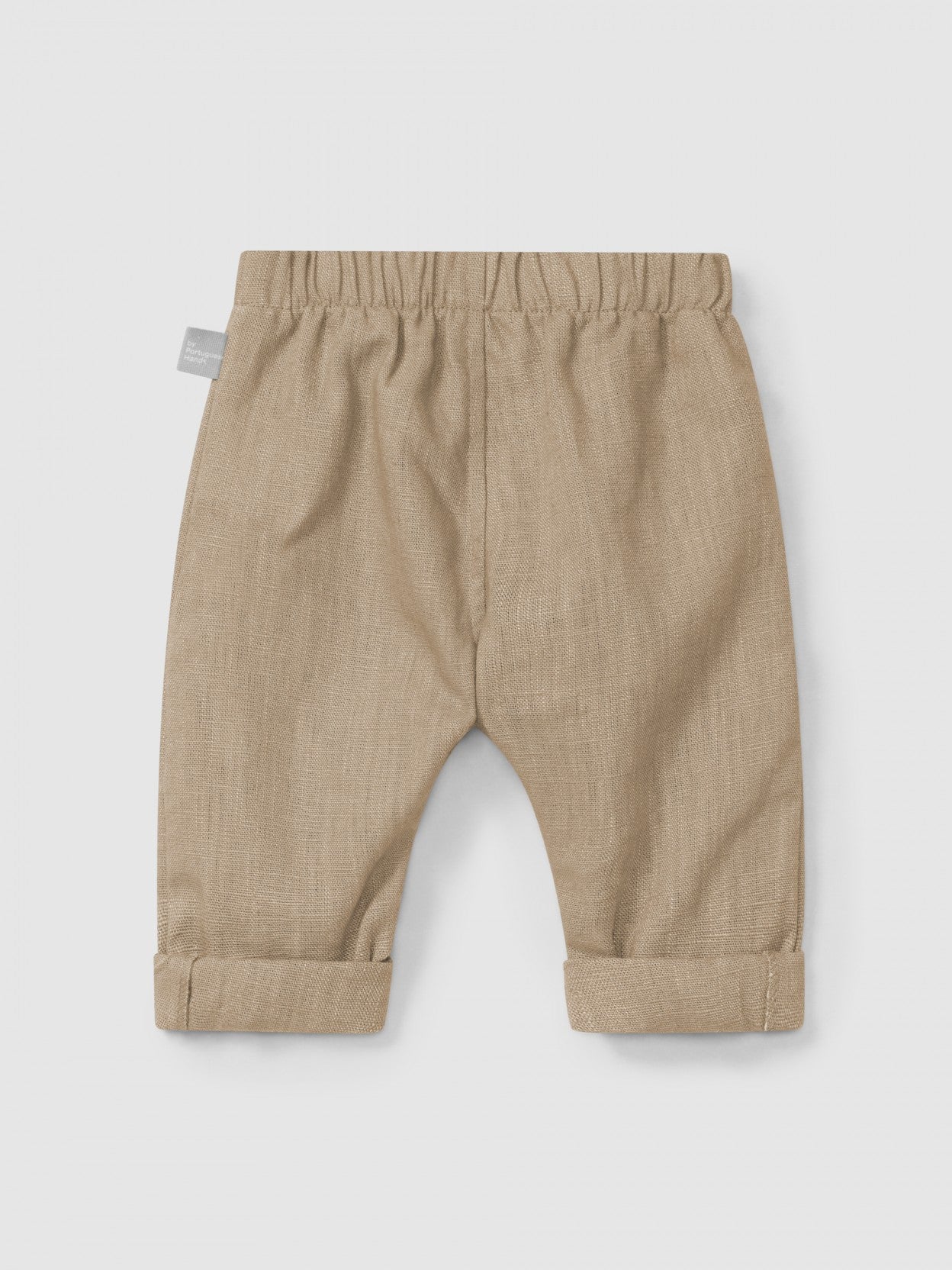 Plain pull-up pants in linen with cotton | Coffee | Snug