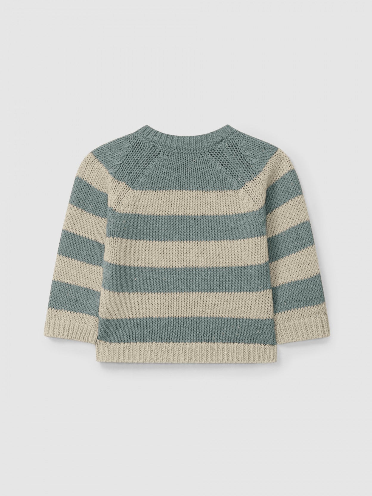 Striped knitted jumper | Mint/Linen | Snug