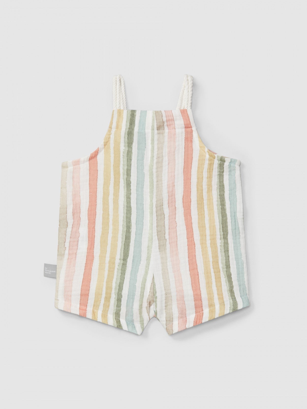 Multi-colour striped dungaree shorts | Multicolor | Snug