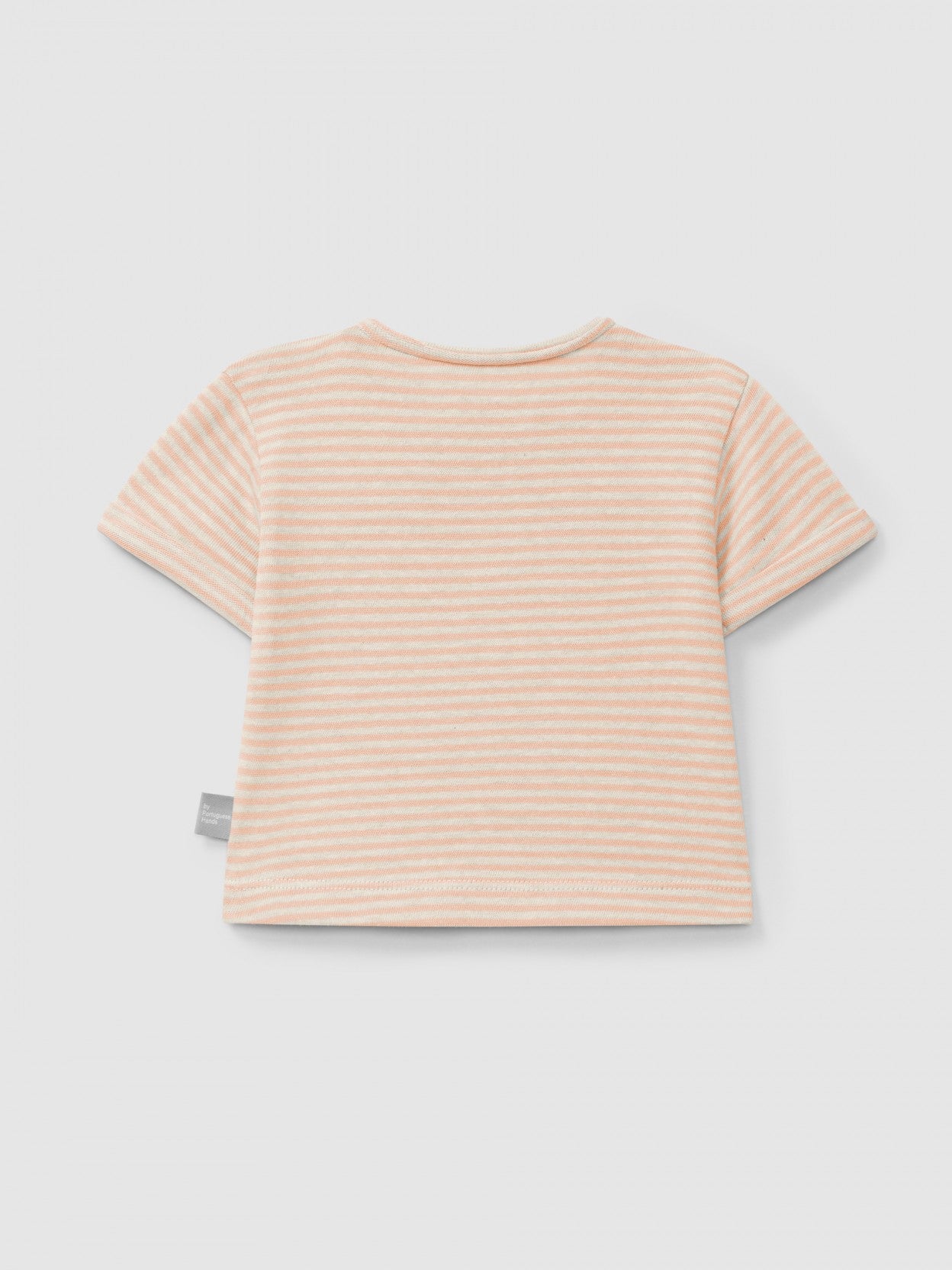 Cotton striped T-shirt | Peach | Snug