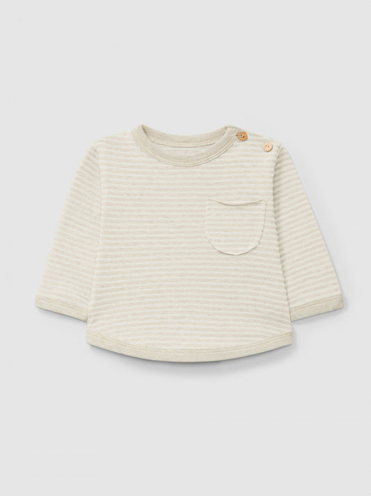Cotton striped longsleeve | Natural | Snug
