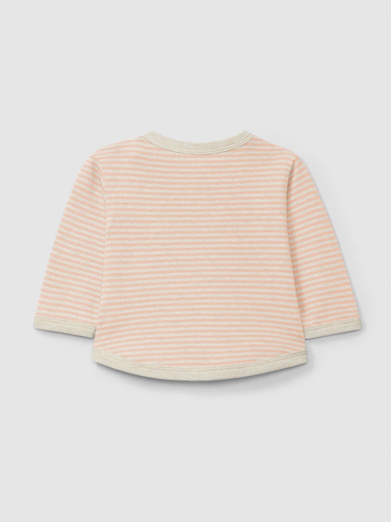 Cotton striped longsleeve | Peach | Snug