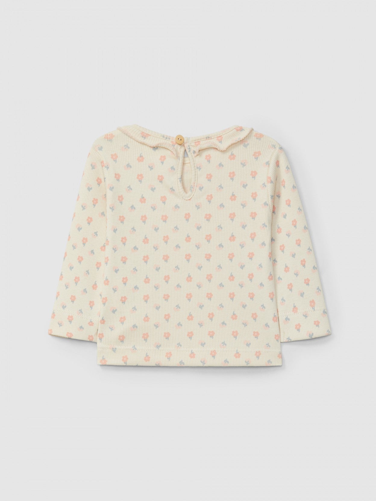 Ribbed jersey longsleeve floral print | Pink | Snug