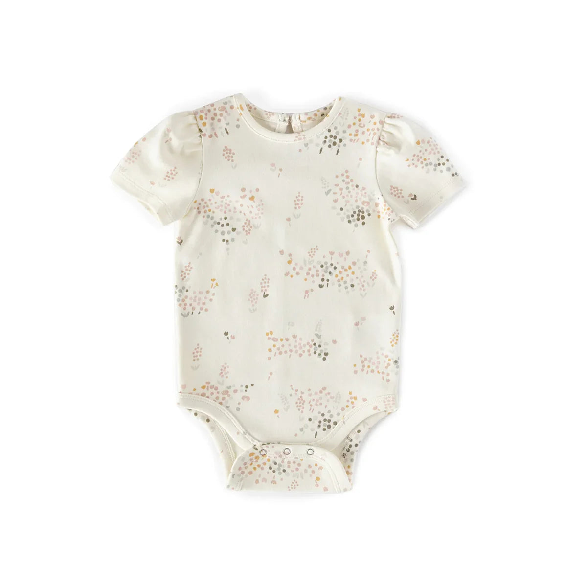 Short Sleeve Puff One-Piece | Pehr | Flower Patch