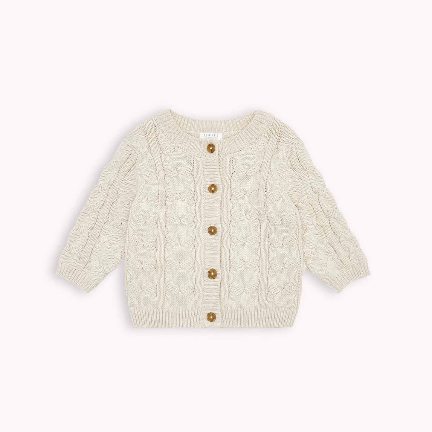 Crème Cable Knit Cardigan | Petit Lem