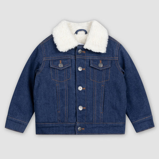Classic Blue Sherpa-Lined Denim Jacket | Miles The Label