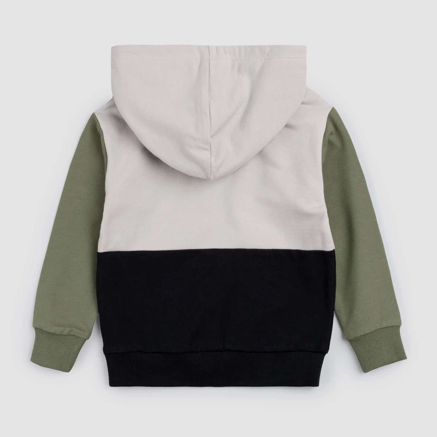 Cement Color Block Hooded Sweatshirt | Miles The Label