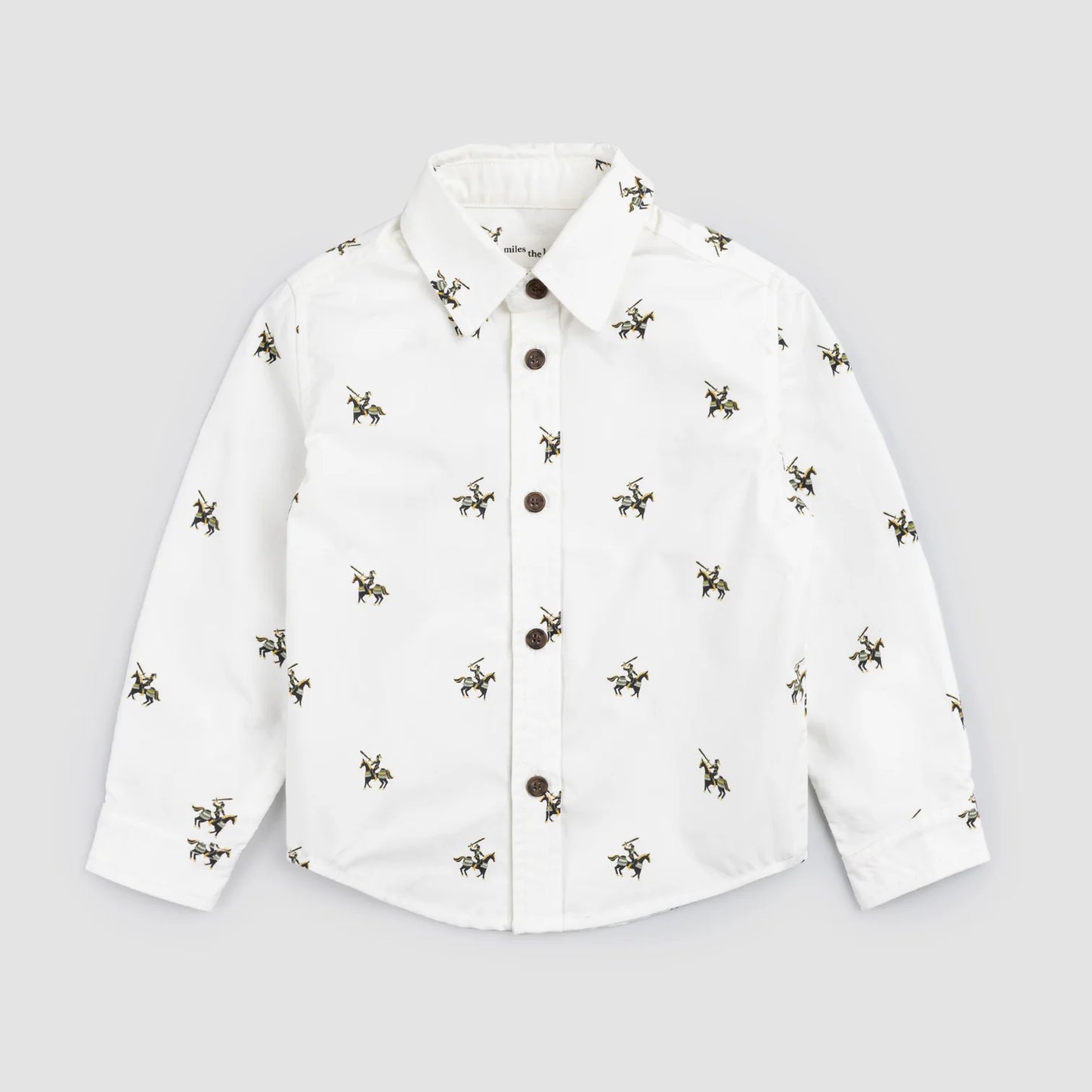 Knight Print on Off-White Shirt | Miles The Label