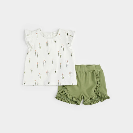 Tulip Print Shorts Set | Petit Lem