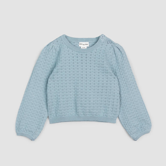 Light Azul Girls' Sweater | Miles The Label