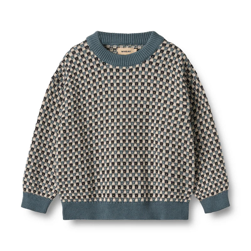 Jaquard Pullover Flores | Stormy Weather | Wheat Kids