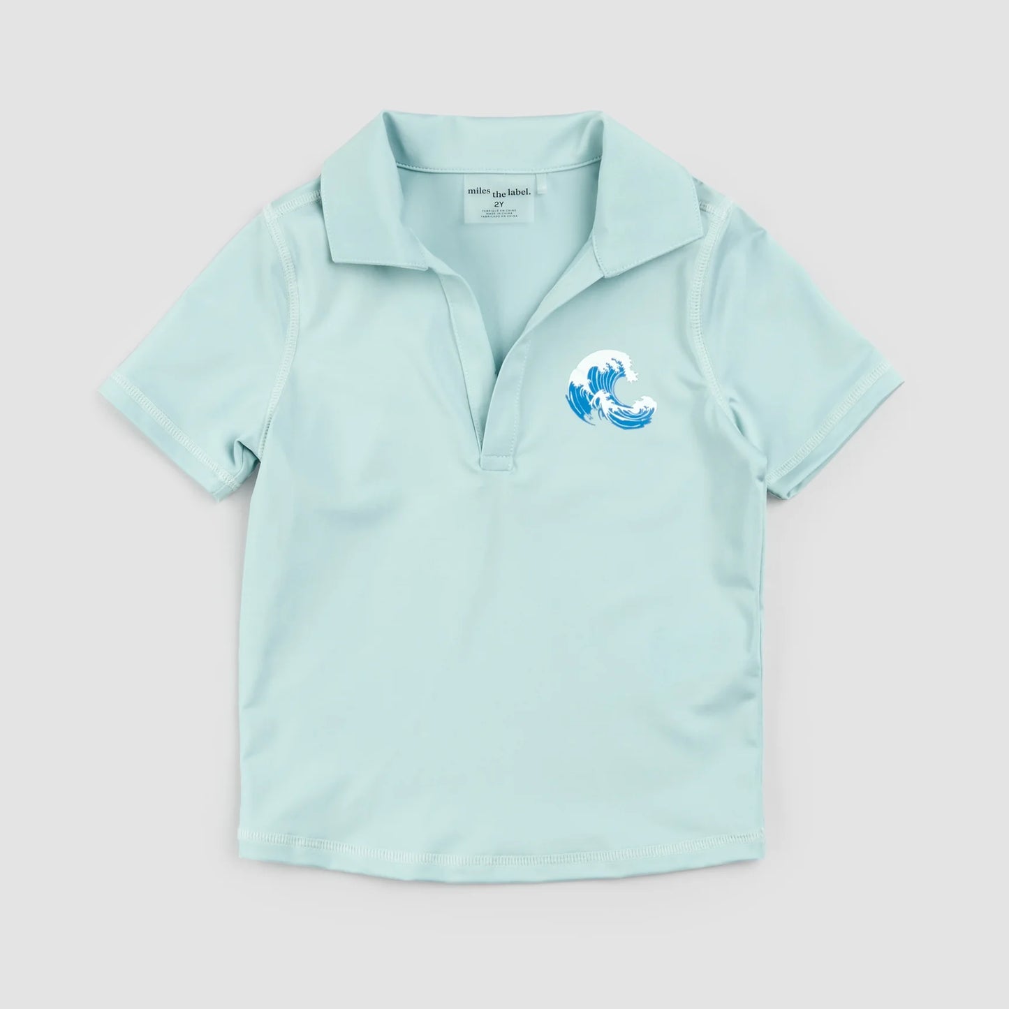 Canal Blue Polo Rashguard | Miles The Label