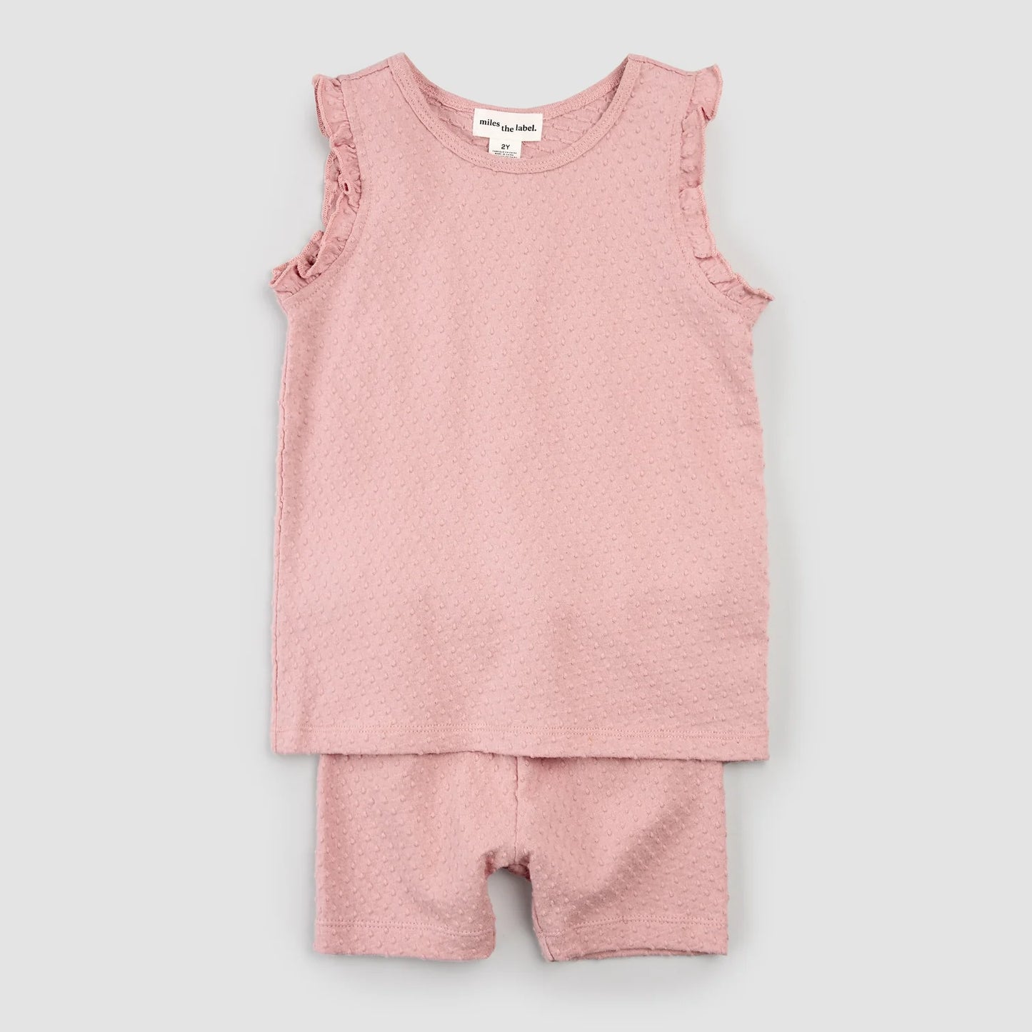 Rose Dotted Slub Jersey Tank Top & Shorts | Miles The Label