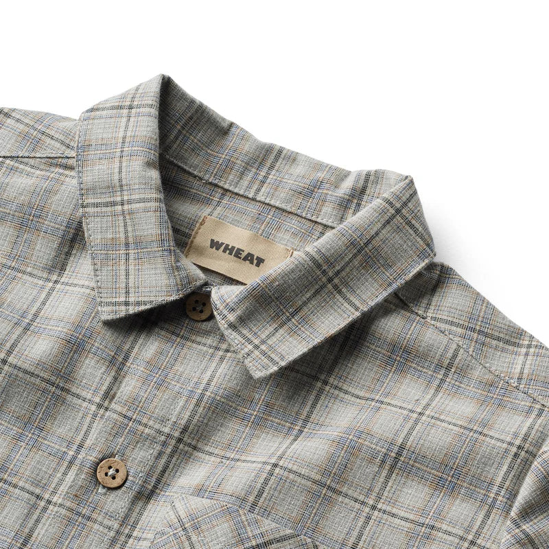 Oscar Shirt | Cloudy Blue Check | Wheat Kids