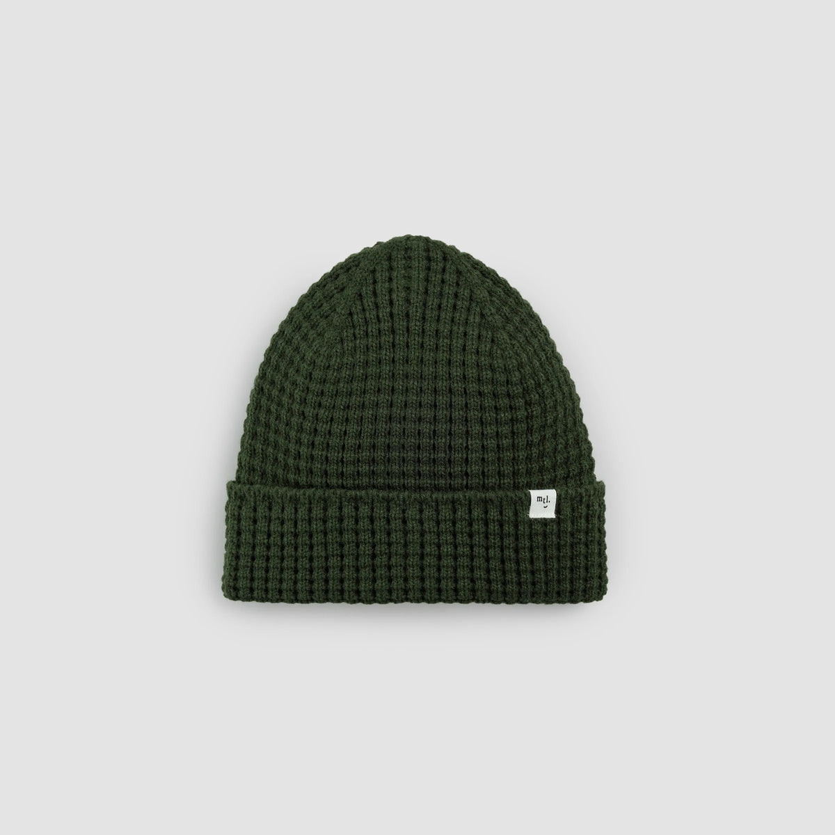 Ribbed Waffle Beanie | Green Dusty | Miles the Label