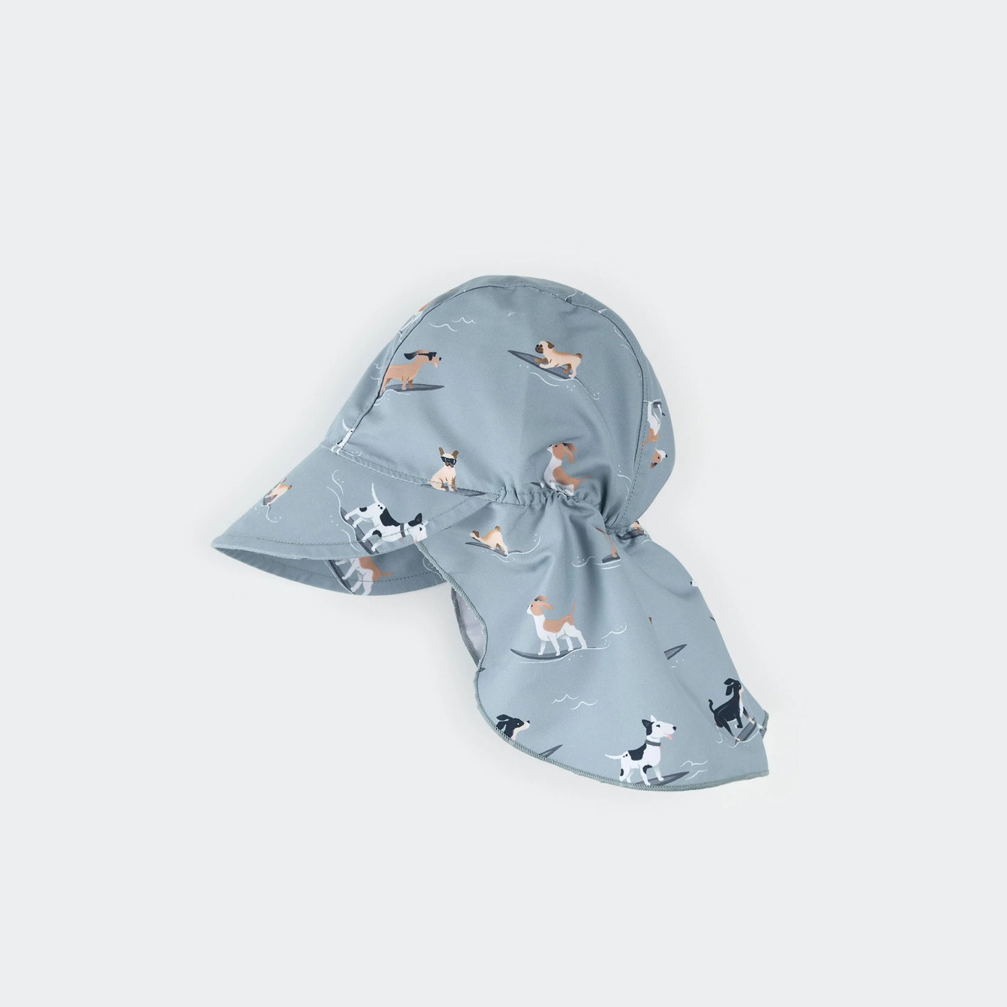 Flap Hat | Surfing Pups on Blue | Petit Lem