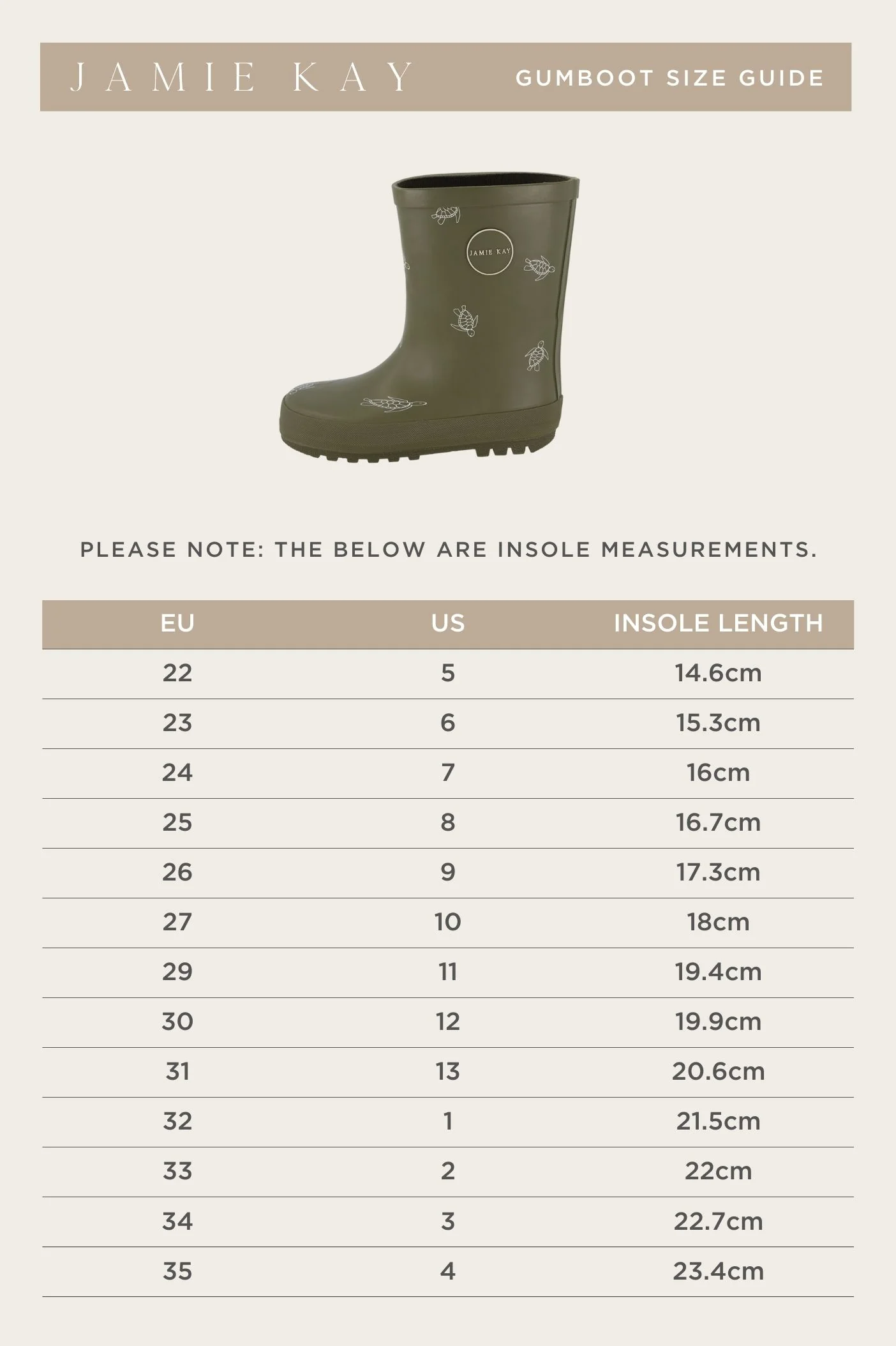 Jamie Kay Rubber Gumboot - Turtle Dark Olive