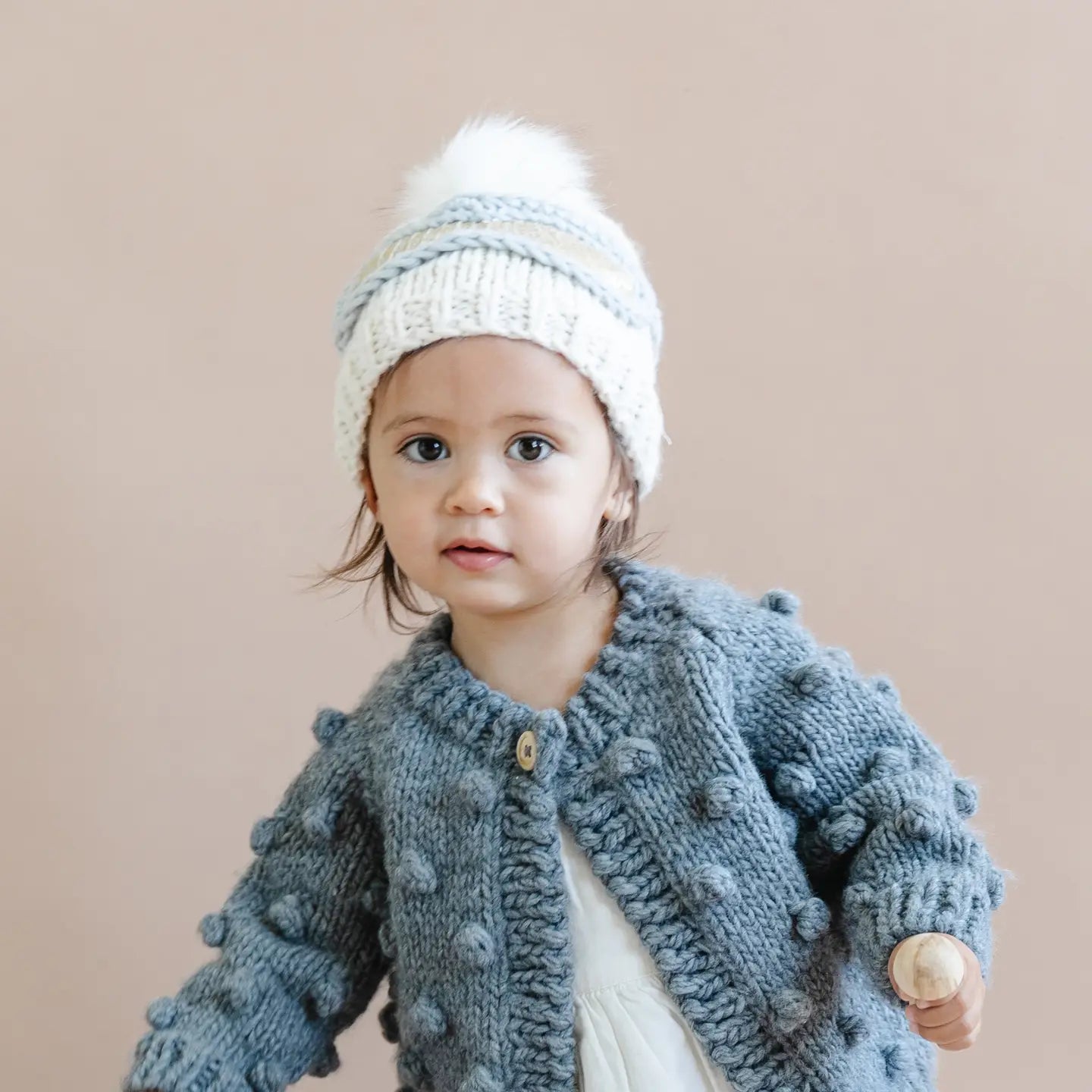 Ski Goggles Beanie | Cream | The Blueberry Hill