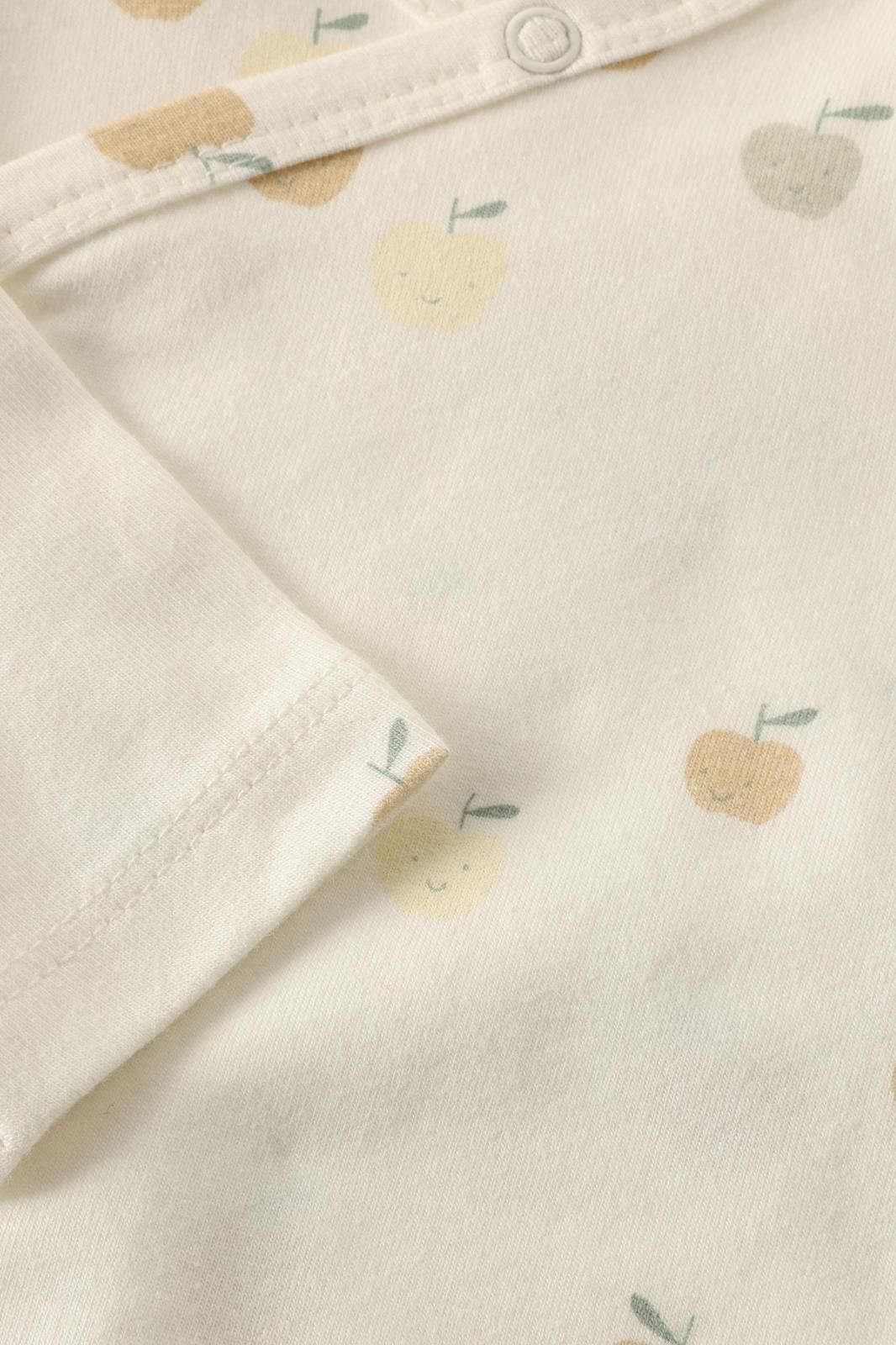 Long-Sleeve Bodysuit | Apple Print | Noppies
