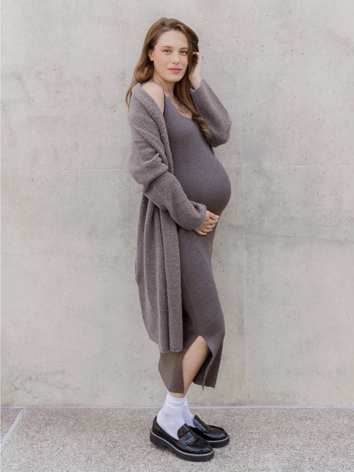 2-in-1 Maternity and Nursing Midi Dress | Kindred Bravely