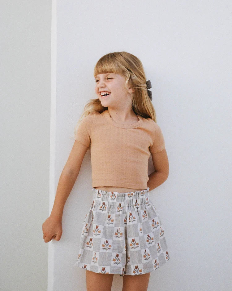 Pointelle Tee | Grapefruit | Rylee & Cru