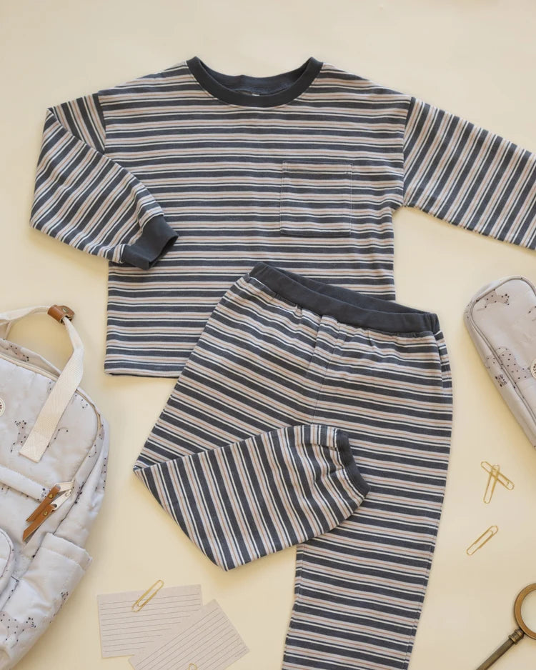 Relaxed Set | Blue Stripe | Rylee & Cru
