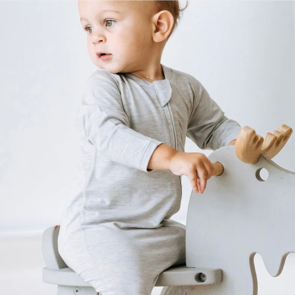 Bamboo Cotton Basics 2 Piece Romper Baby Gift Set | Grey Dawn | Nest Designs