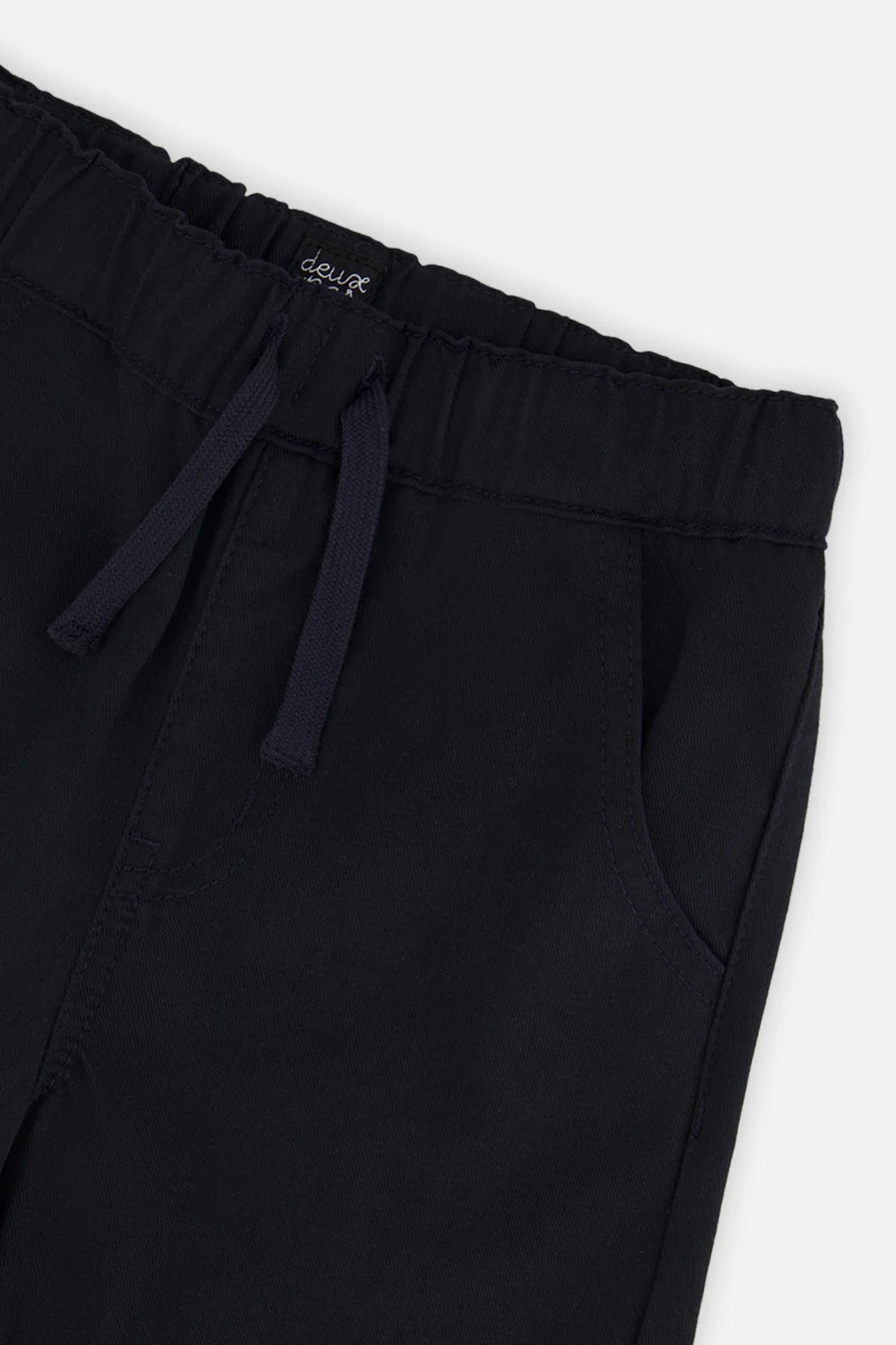 Twill Pants with Cargo Pockets | Dark Blue | Deux Par Deux