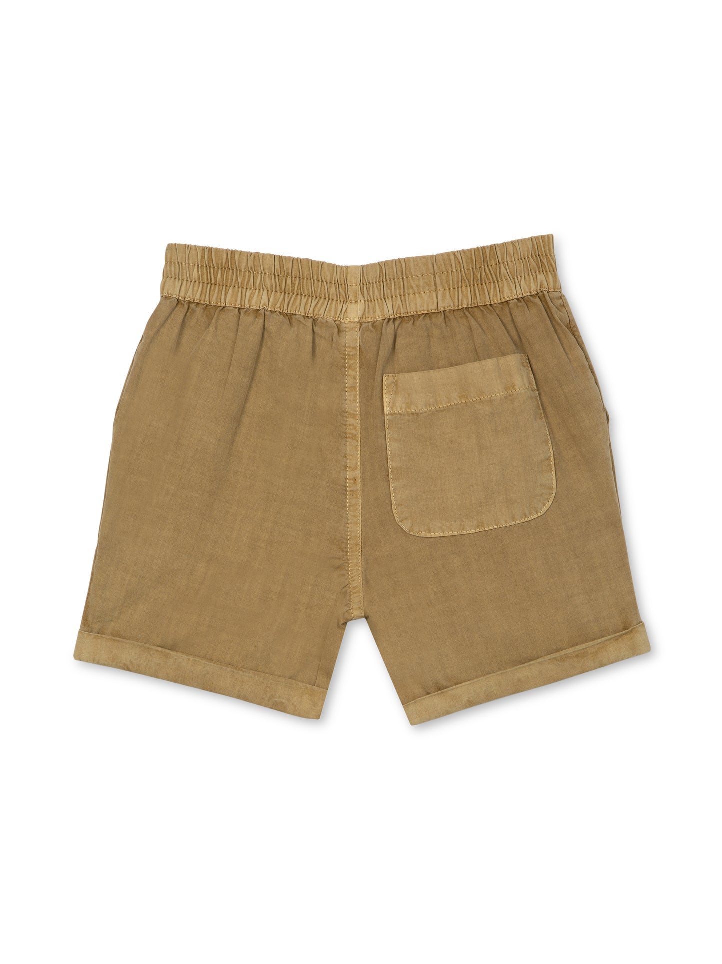 Woven Button Short | Tan | Rise Little Earthlings