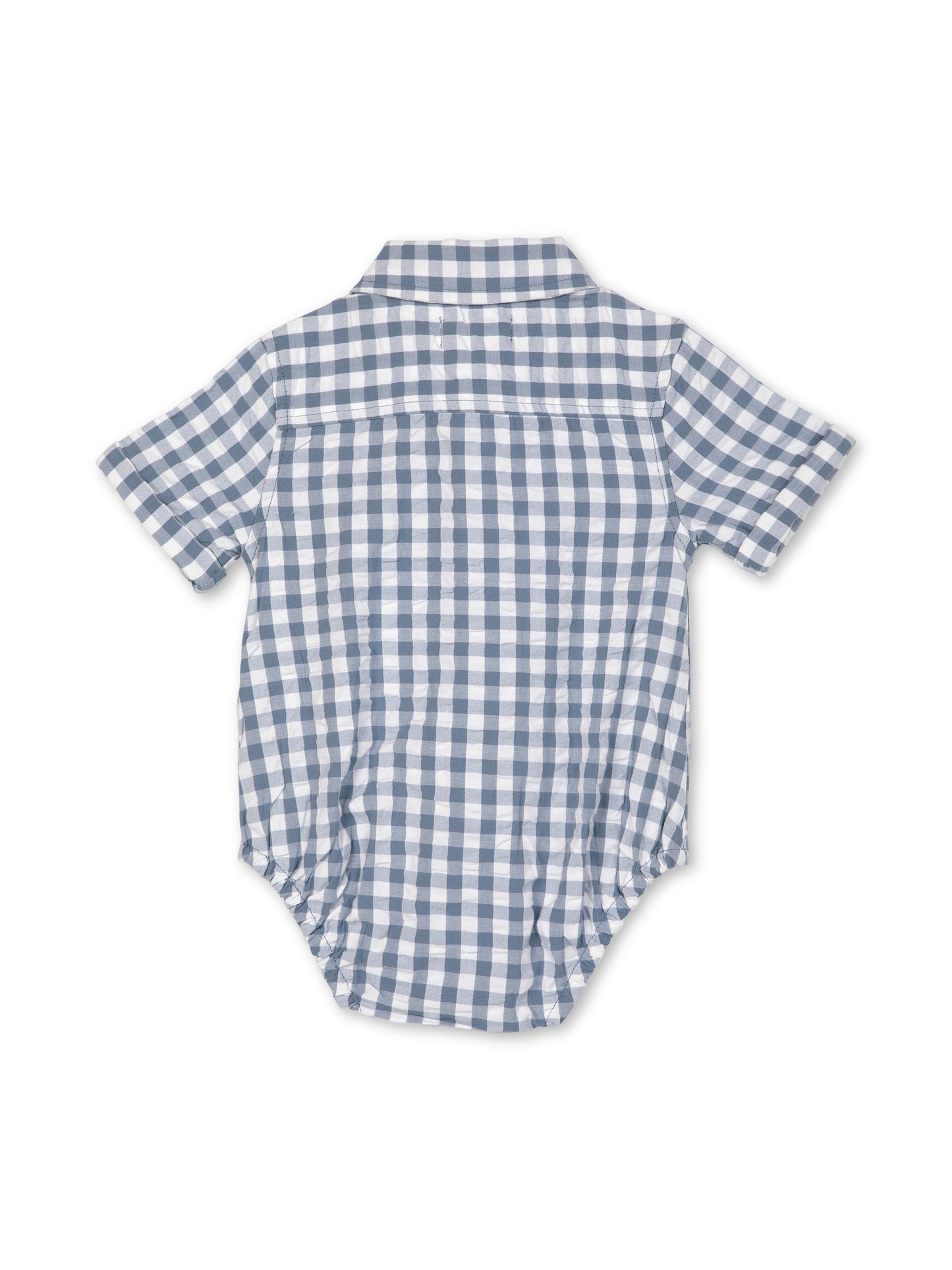 Shirt Bodysuit | Blue Gingham | Rise Little Earthlings