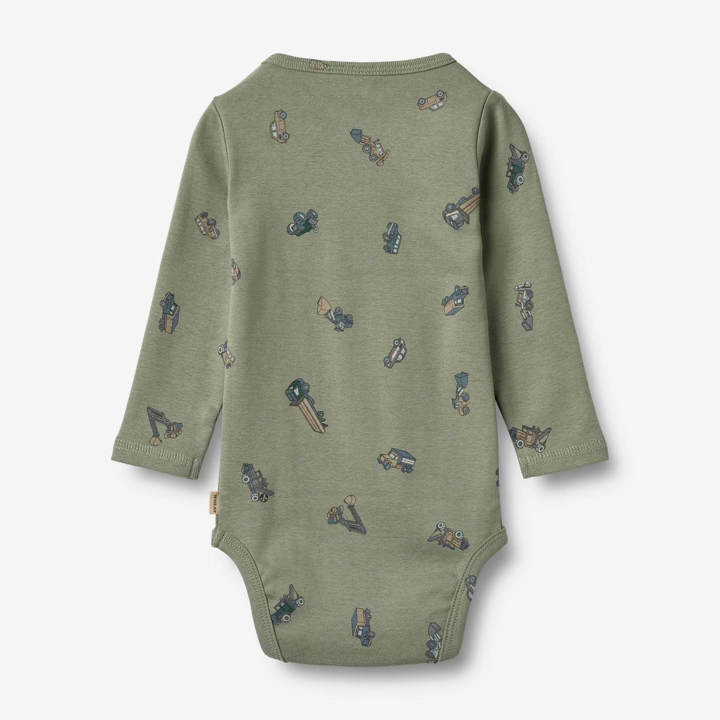 L/S Freddie Bodysuit | Dusty Green Cars | Wheat Kids