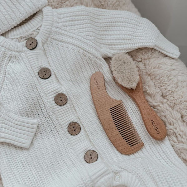 Brush & Comb Set | Wood | Noüka