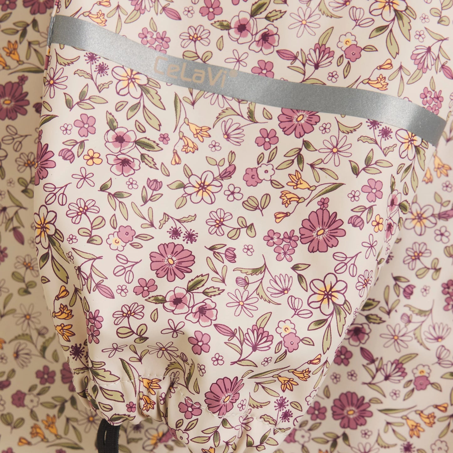 PU Rainwear Suit | Pink Floral | CeLaVi