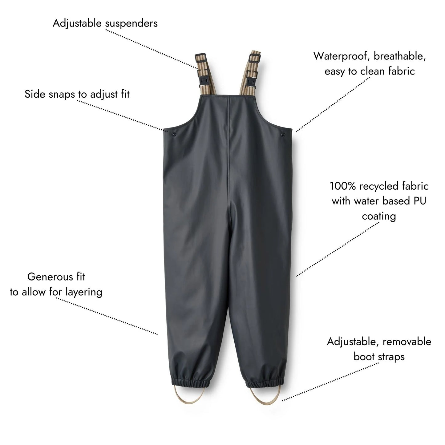 Rainwear Charlo Overall | Dusty Lilac | Wheat Kids