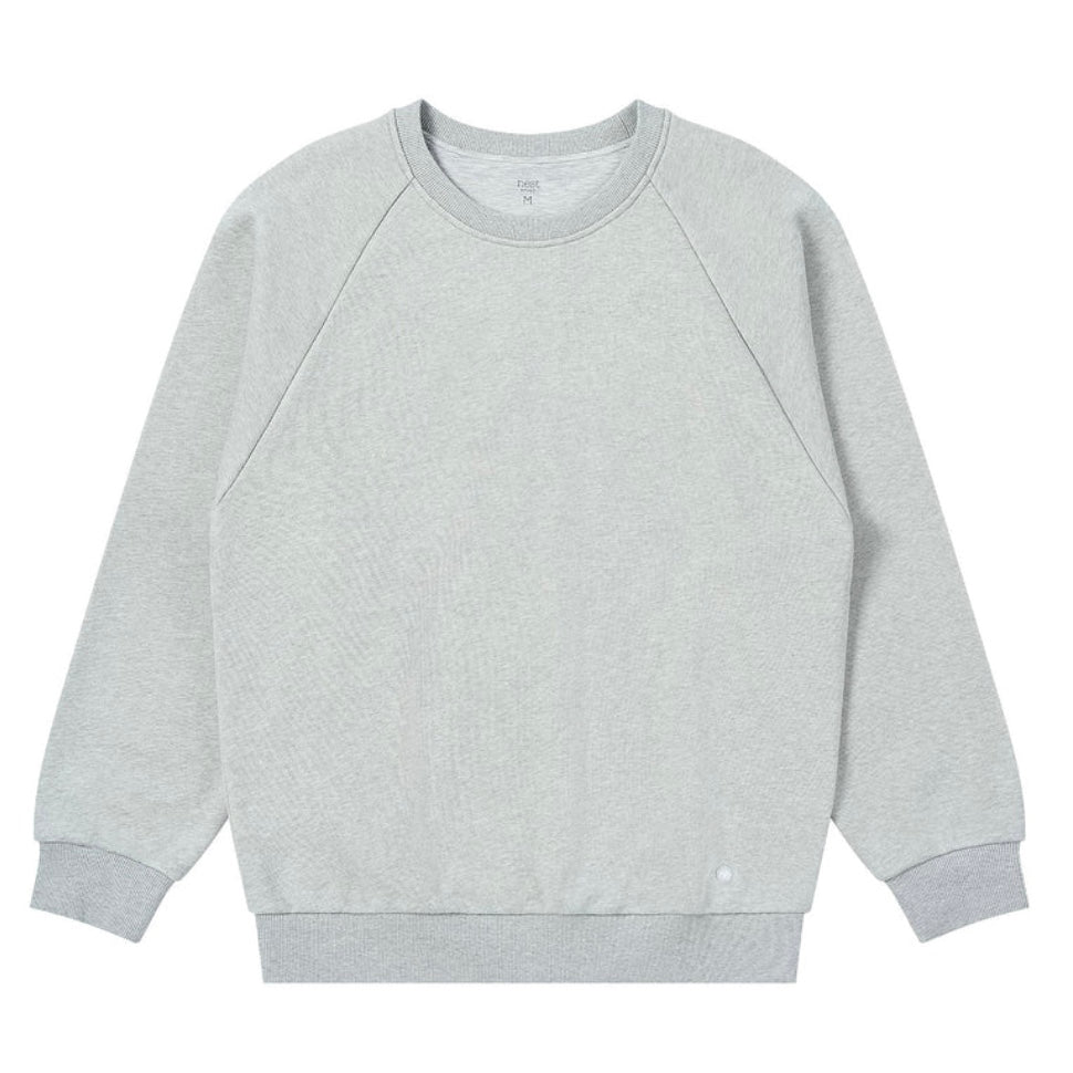 Organic Terry Women's Basics Crewneck Sweatshirt | Cloudburst Light | Nest Designs