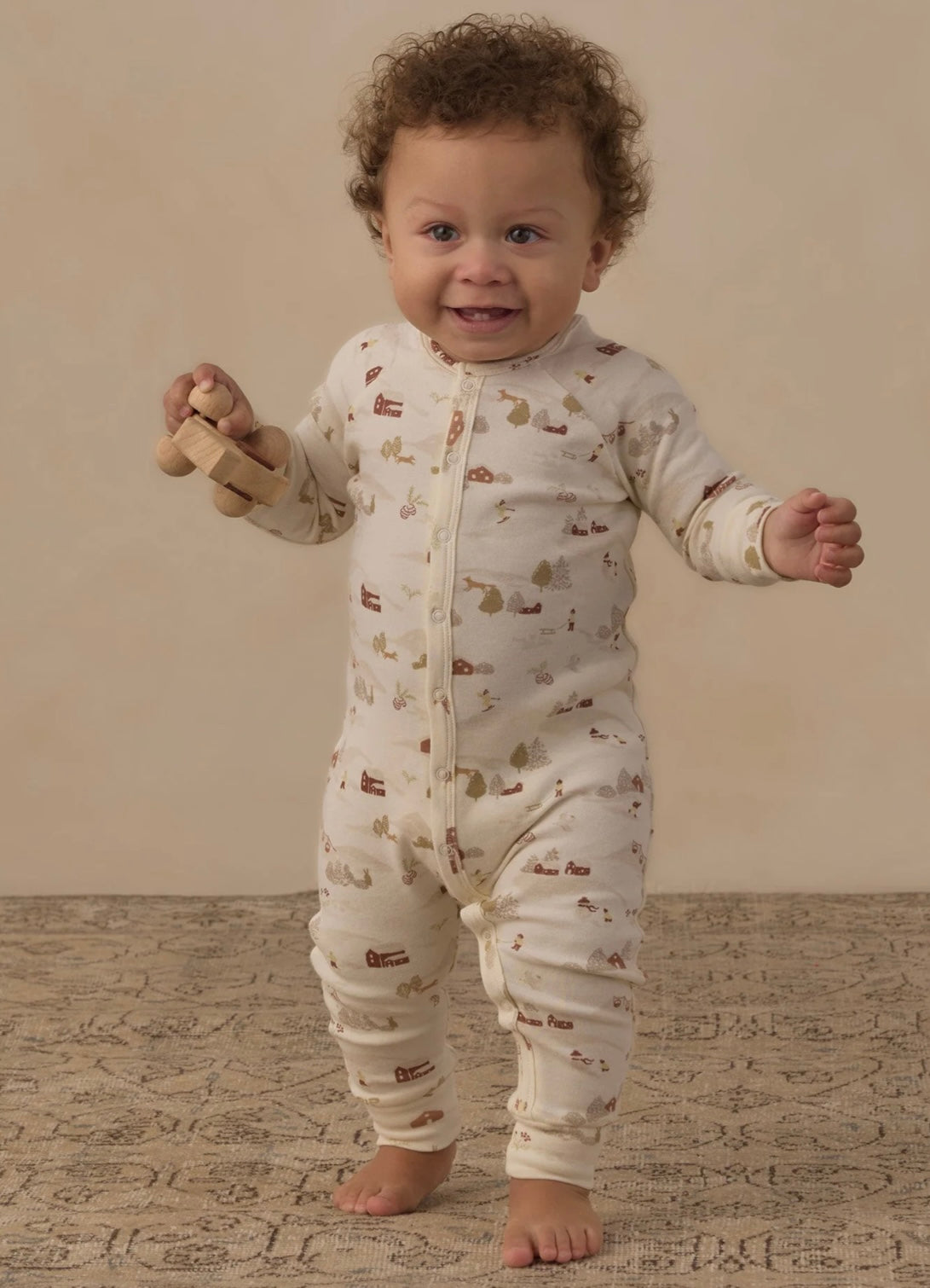 Organic Pajama Long John | Ski Town | Rylee & Cru