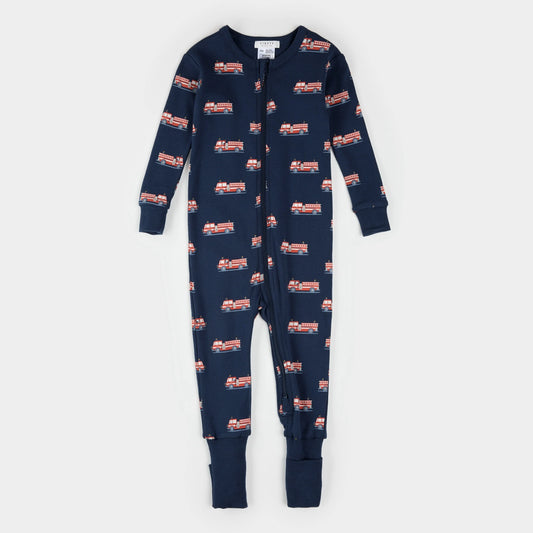 Convertible Sleeper | Fire Truck on Navy Blue | Petit Lem