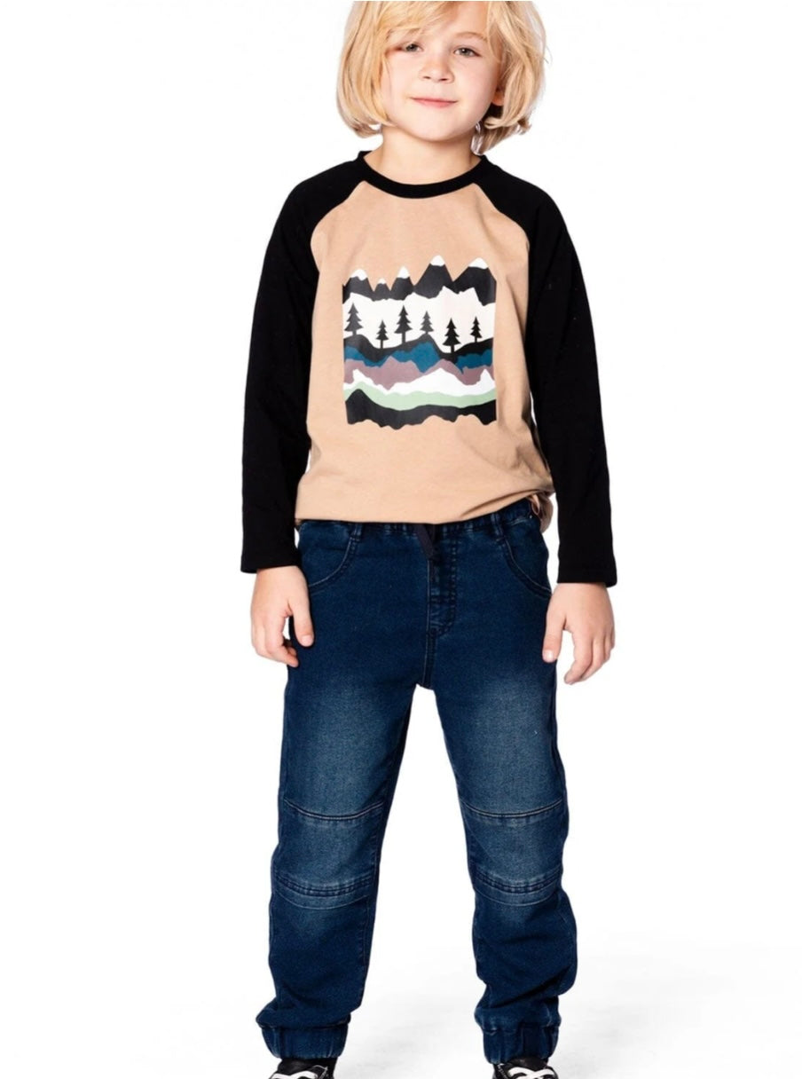 French Terry Jogger Pants | Dark Blue Denim | Deux Par Deux