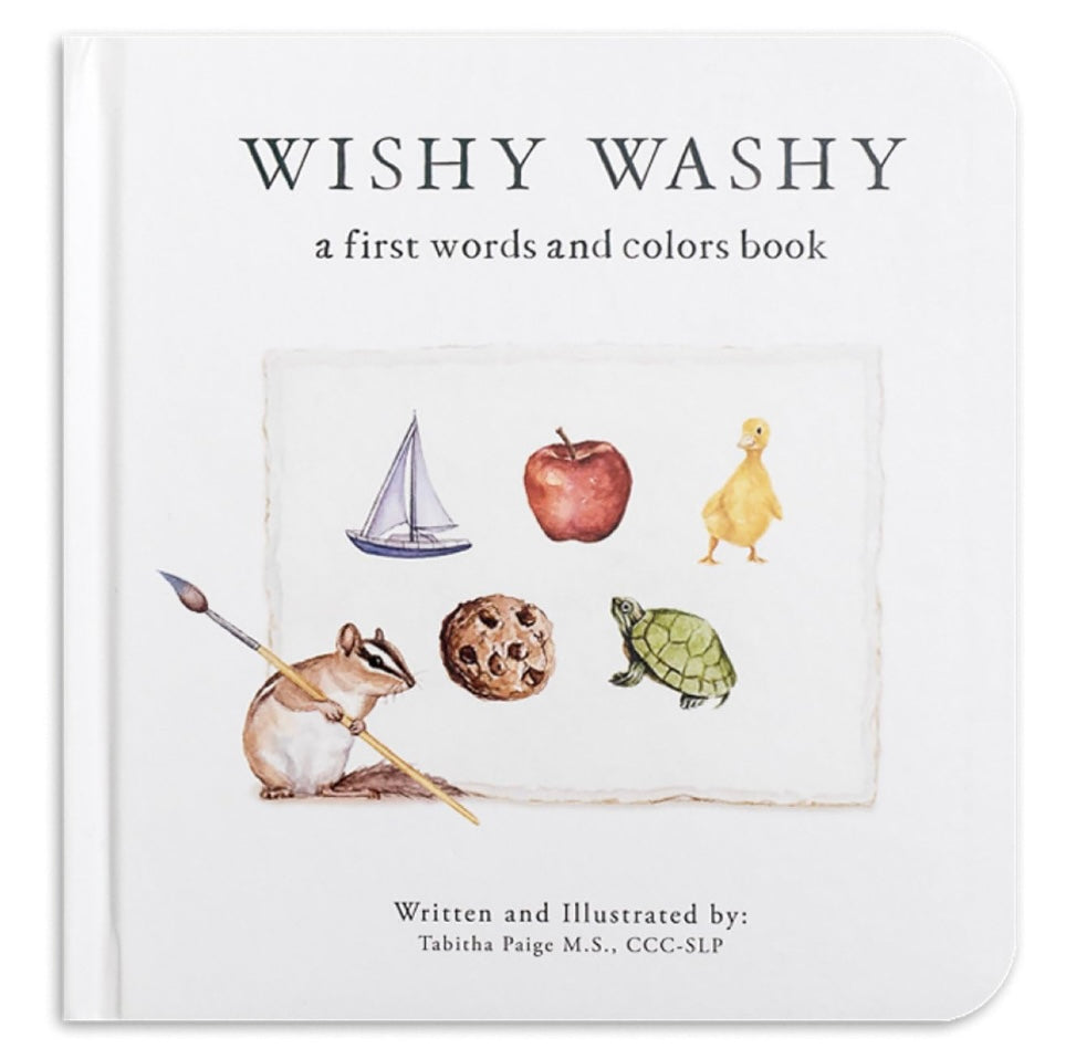 Wishy Washy: A Board Book of First Words and Colors for Growing Minds