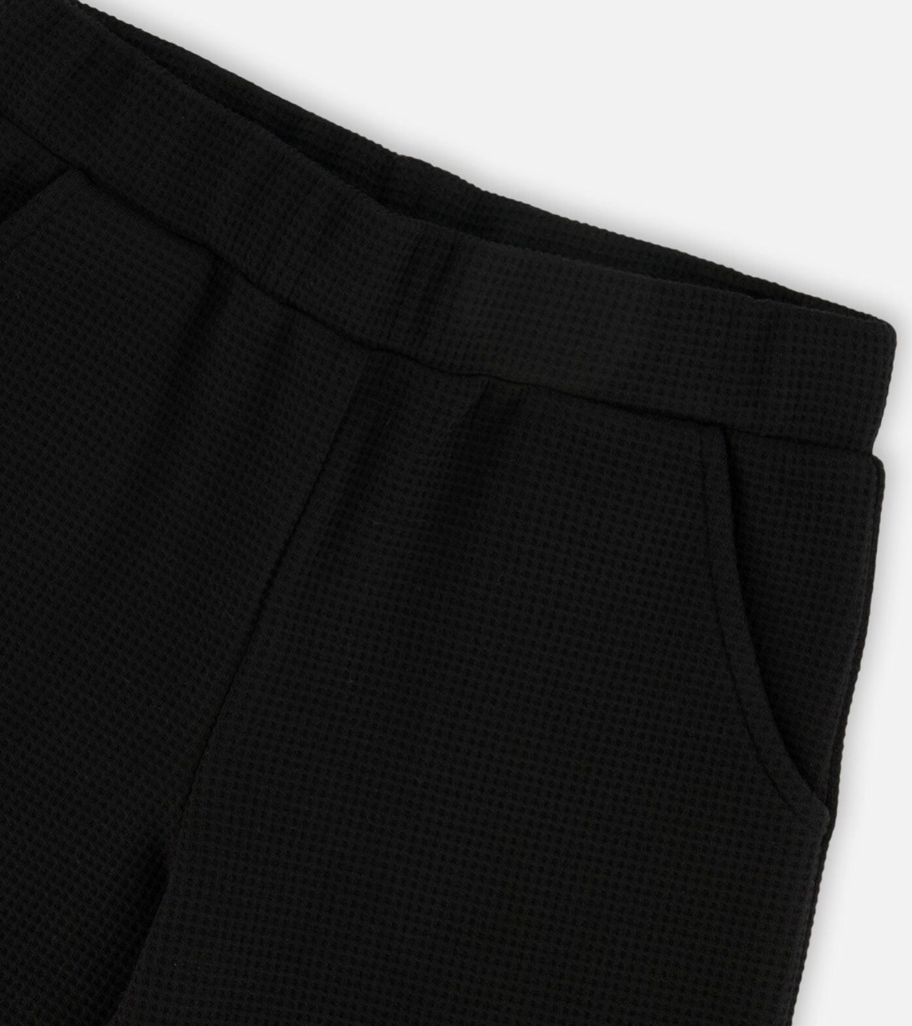 Waffle Flare Leg Pant | Black | Deux Par Deux